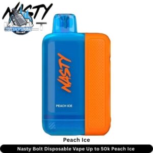 nasty bolt 50000 puffs 50mg nicotine disposable vape in uae peach ice