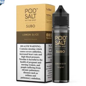 pod salt subo 3mg 50ml e-juice in dubai lemon slice