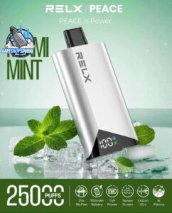 relx peace 25000 puffs 20mg disposable vape in dubai miami mint