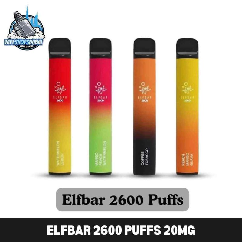 ELFBAR 2600 Puffs 20MG Nicotine Disposable Vape in Dubai