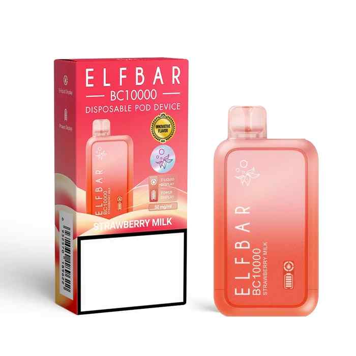 ELFBAR BC10000 Puffs 50mg Nicotine Disposable vape in Dubai Strawberry Milk