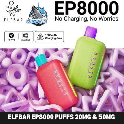 ELFBAR EP8000 Puffs 20MG & 50MG Nicotine Disposable Vape in Dubai