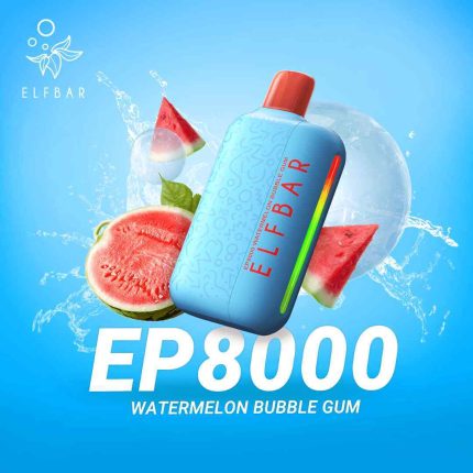 ELFBAR EP8000 Puffs 20MG & 50MG Nicotine Disposable Vape in Dubai Watermelon Bubble Gum