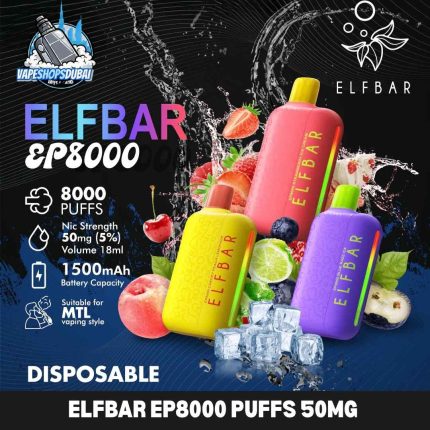 ELFBAR EP8000 Puffs 50mg None Rechargeable Disposable Vape