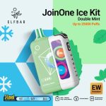 ELFBAR EW Premium 25000 Puffs 50MG Nicotine Ice Adjustable Disposable Vape Double Mint