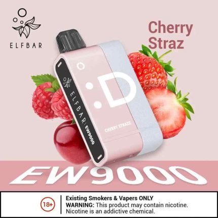 ELFBAR EW9000 Puffs Starter Kit 50MG Nicotine Disposable Vape Cherry Straz