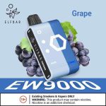 ELFBAR EW9000 Puffs Starter Kit 50MG Nicotine Disposable Vape Grape