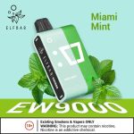 ELFBAR EW9000 Puffs Starter Kit 50MG Nicotine Disposable Vape Miami Mint