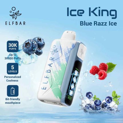 ELFBAR Ice King 30000 Puffs 50mg Nicotine Disposable Vape in Dubai Blue Razz Ice