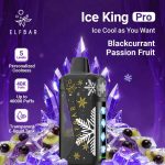 ELFBAR Ice King Pro up to 40000 Puffs 50MG Nicotine Ice Control Disposable Vape Blackcurrant Passion Fruit