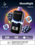 ELFBAR Moon Night 40000 Puffs 50mg Nicotine Disposable Vape Grape ice