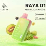 ELFBAR Raya D1 13000 Puffs 50mg Nicotine Disposable Vape Kiwi Guava Grape