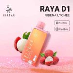 ELFBAR Raya D1 13000 Puffs 50mg Nicotine Disposable Vape Ribena Lychee