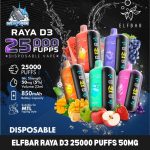 ELFBAR Raya D3 25000 Puffs 50MG Disposable Vape in Dubai