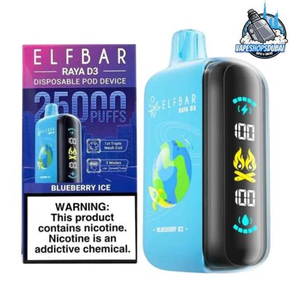 ELFBAR Raya D3 25000 Puffs 50MG Disposable Vape in Dubai Blueberry Ice
