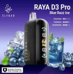 ELFBAR Raya D3 Pro 30000 Puffs 50mg Nicotine Triple Mode Disposable Vape Blue Razz Ice