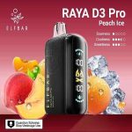 ELFBAR Raya D3 Pro 30000 Puffs 50mg Nicotine Triple Mode Disposable Vape Peach Ice
