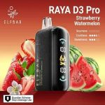 ELFBAR Raya D3 Pro 30000 Puffs 50mg Nicotine Triple Mode Disposable Vape Strawberry Watermelon