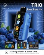 ELFBAR Trio up to 40000 Puffs 50MG Nicotine 4 Mesh Coil Disposable vape Blue Razz Ice