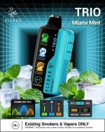 ELFBAR Trio up to 40000 Puffs 50MG Nicotine 4 Mesh Coil Disposable vape Miami Mint