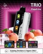 ELFBAR Trio up to 40000 Puffs 50MG Nicotine 4 Mesh Coil Disposable vape Peach Ice