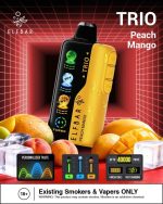ELFBAR Trio up to 40000 Puffs 50MG Nicotine 4 Mesh Coil Disposable vape Peach Mango