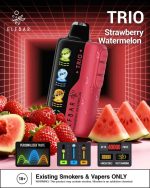 ELFBAR Trio up to 40000 Puffs 50MG Nicotine 4 Mesh Coil Disposable vape Strawberry Watermelon