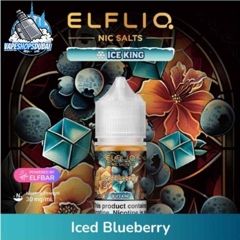 Elfliq Saltnic E-liquid 30MG By Elfbar in Dubai Iced Blueberry