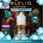 Elfliq Saltnic E-liquid 30MG By Elfbar in Dubai Iced Strawberry Yakult