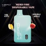 NERD Fire 10000 Puffs 20MG Nicotine Disposable Vape in Dubai Double Apple