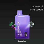 NERD Fire 10000 Puffs 20MG Nicotine Disposable Vape in Dubai Grape Ice