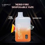 NERD Fire 10000 Puffs 20MG Nicotine Disposable Vape in Dubai Mango Ice