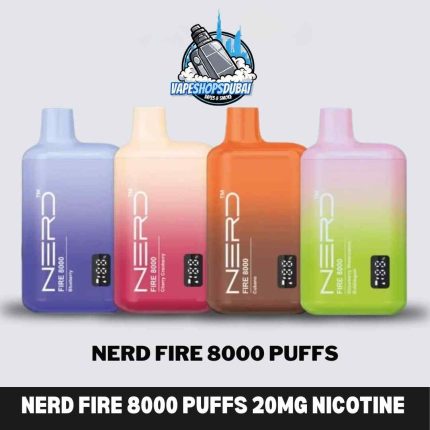 NERD Fire 8000 Puffs 20MG Nicotine Disposable Vape in Dubai