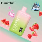 NERD Fire 8000 Puffs 20MG Nicotine Disposable Vape in Dubai Strawberry Watermelon Bubblegum