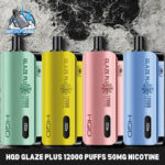 HQD Glaze Plus 12000 Puffs 50MG Nicotine Dual Mesh Coil Disposable Vape In UAE