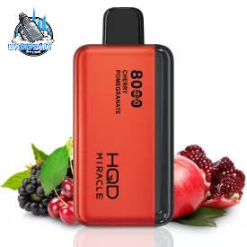Hqd Miracle 8000 Puffs Zero Nicotine (0%) Disposable In UAE blackberry pomegranate cherry
