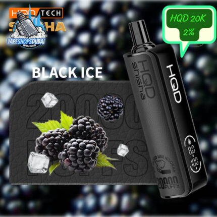 Hqd Shisha 20000 Puffs dtl 3mg Nicotine Disposable Vape In UAE BLACK ICE