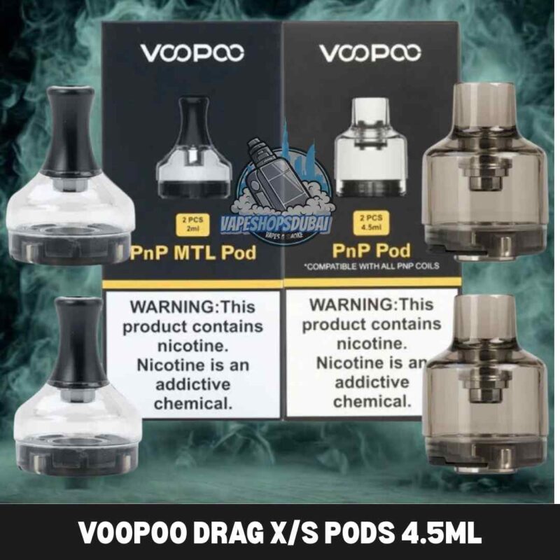 VOOPOO Drag X/S Pods 4.5ml PnP & PnP MTL Replacement Pods in Dubai