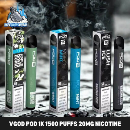 Vgod Pod 1k 1500 Puffs 20MG nicotine Disposable Vape In UAE