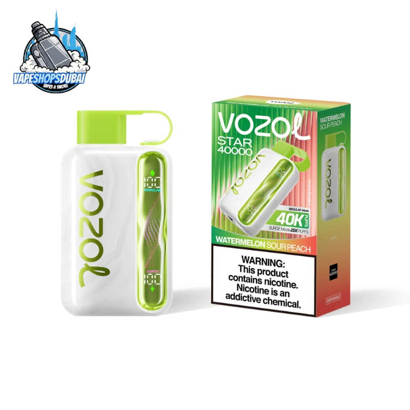 Vozol Star 40000 Puffs 50MG Nicotine In UAE Watermelon Sour Peach