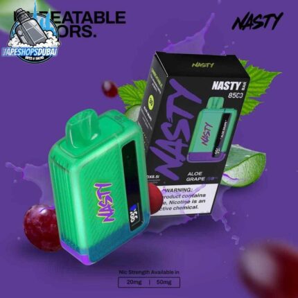 nasty bar 8500 puffs 20 mg and 50 mg disposable vape in uae aloe grape