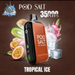 pod salt 35000 puffs 20mg nicotine disposable vape in dubai tropical ice