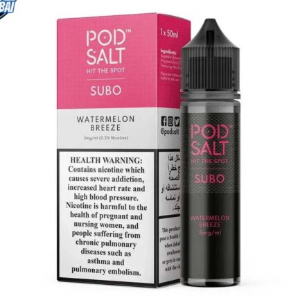 pod salt subo 3mg 50ml e juice in dubai watermelon breeze