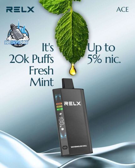 relx ace 20000 puffs 50mg disposable vape in uae fresh mint