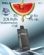 relx ace 20000 puffs 50mg disposable vape in uae watermelon chill