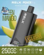 relx peace 25000 puffs 20mg disposable vape in dubai green mango