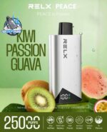 relx peace 25000 puffs 20mg disposable vape in dubai kiwi passionfruit guava