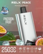 relx peace 25000 puffs 20mg disposable vape in dubai passion fruit