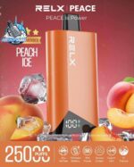 relx peace 25000 puffs 20mg disposable vape in dubai peach ice