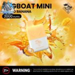 tugboat mini 2000 puffs 20mg nicotine none rechargeable mango banana
